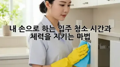 내 손으로 하는 입주 청소: 시간과 체력을 지키는 마법🧹✨
