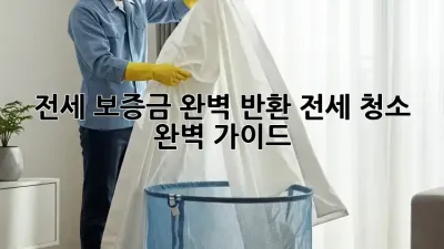 전세 보증금 완벽 반환! 전세 청소 완벽 가이드